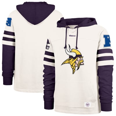  Minnesota Vikings '47 Split Zone Cornerback Duo Lacer Hoodie - Cream
