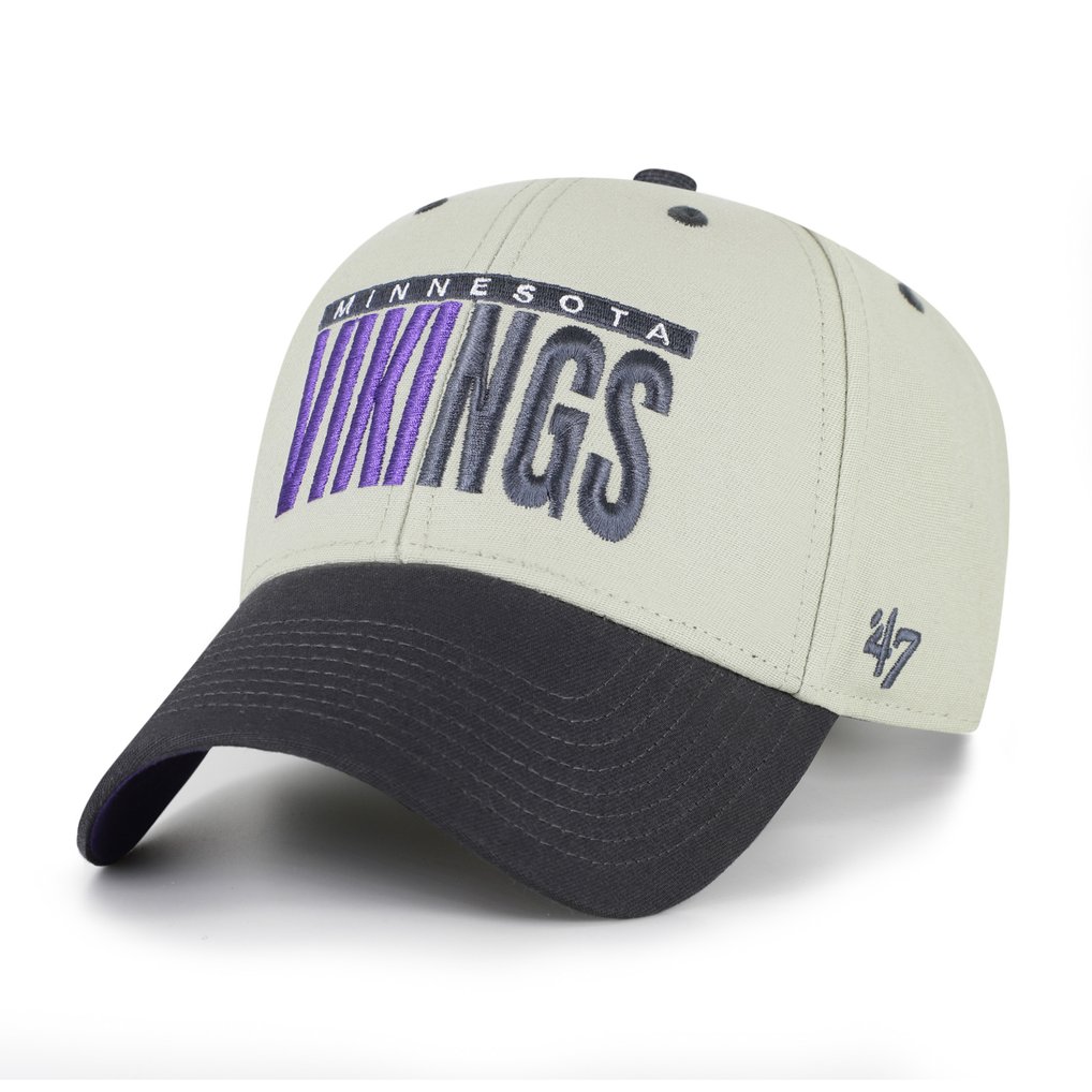  Minnesota Vikings '47 Half Block Text MVP Adjustable Hat - Gray/Black