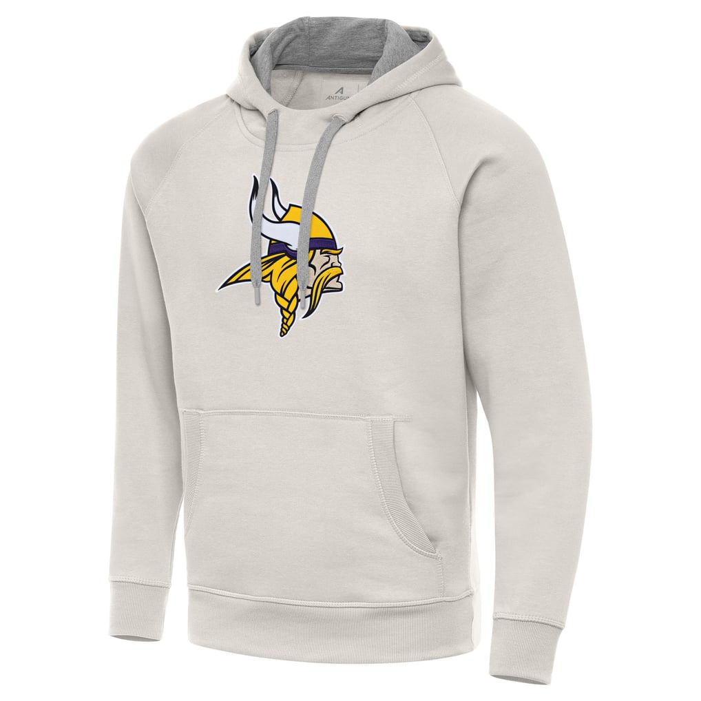 Minnesota Vikings Antigua Victory Raglan Pullover Hoodie - Cream