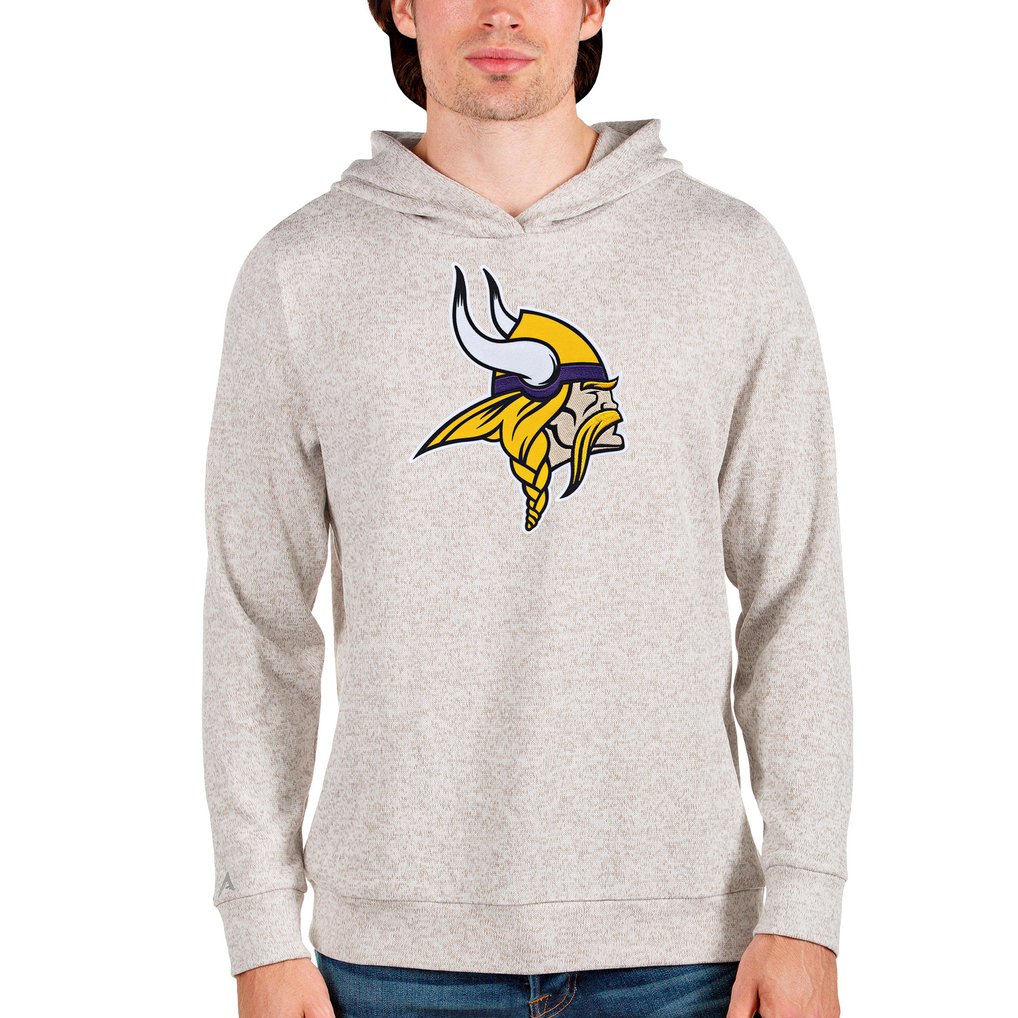 Minnesota Vikings Antigua Team Absolute Pullover Hoodie - Oatmeal
