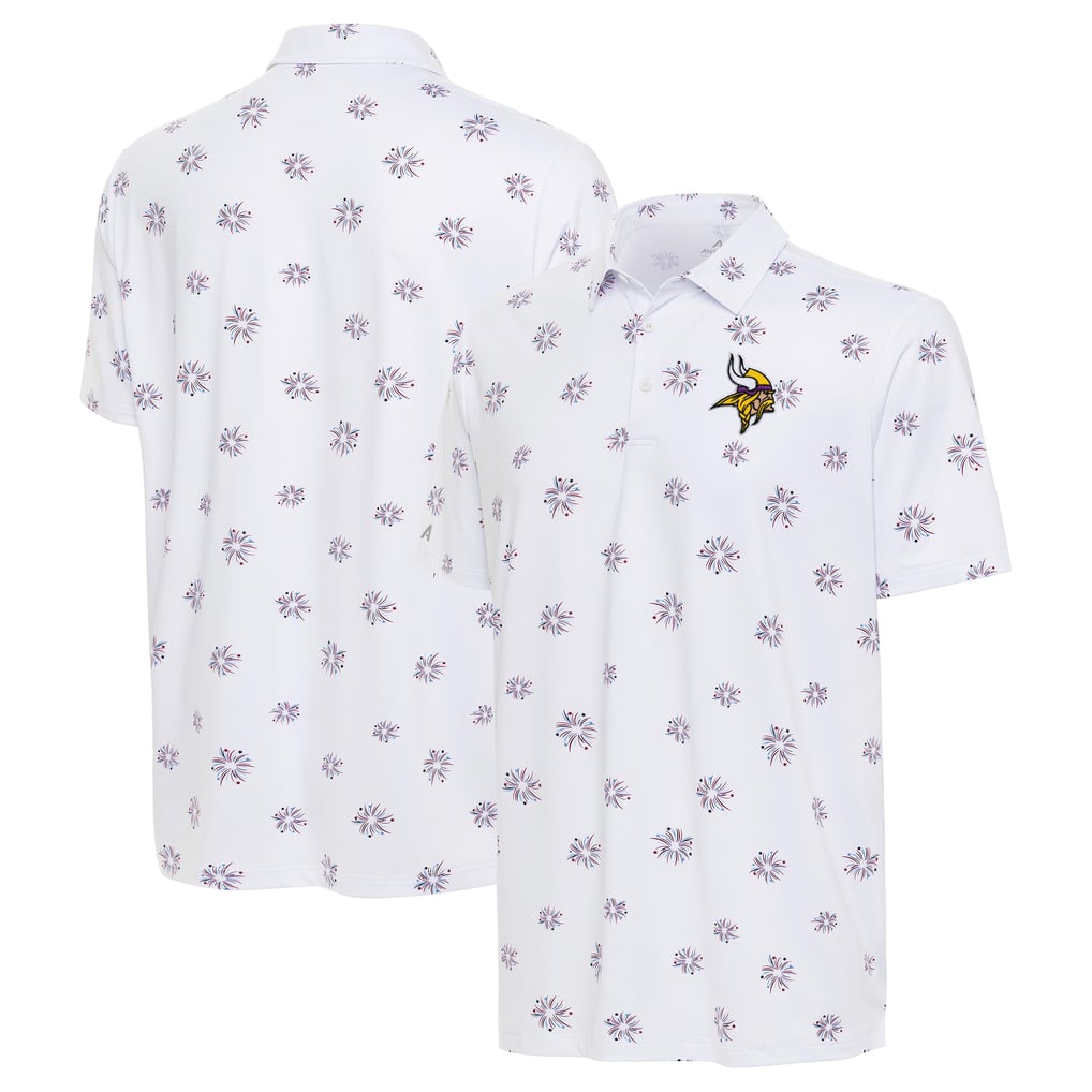 Minnesota Vikings Antigua Fireworks Polo - White