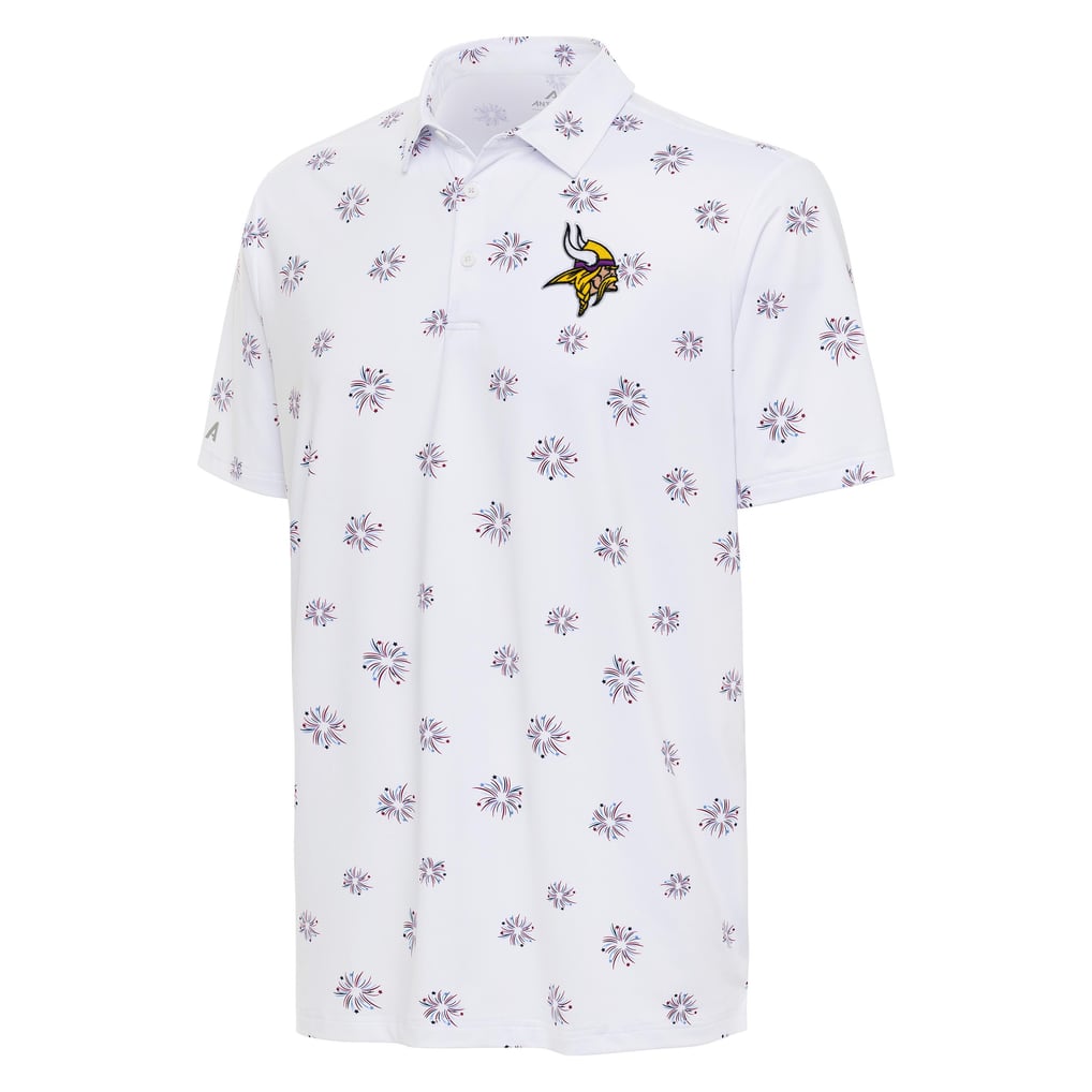 Minnesota Vikings Antigua Fireworks Polo - White