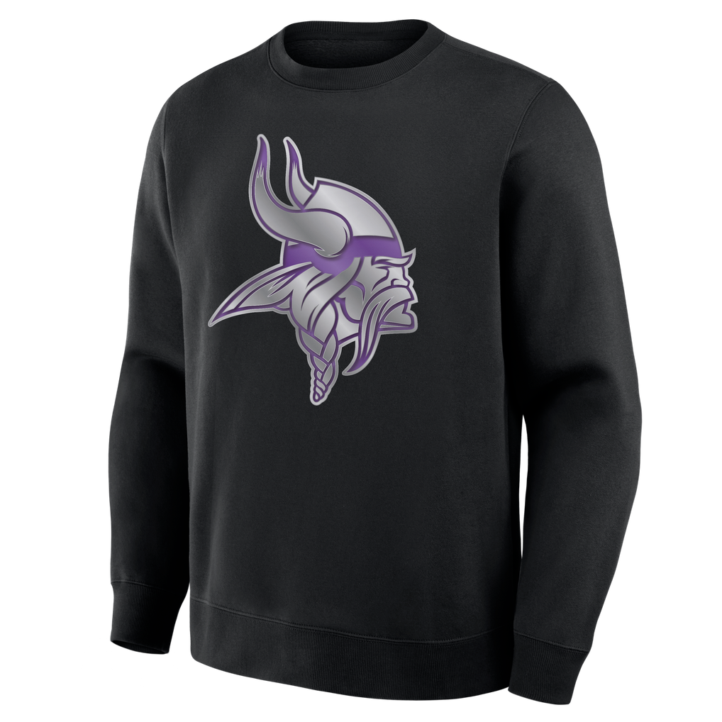 Minnesota Vikings  Metallic Mascot Sweatshirt - Black