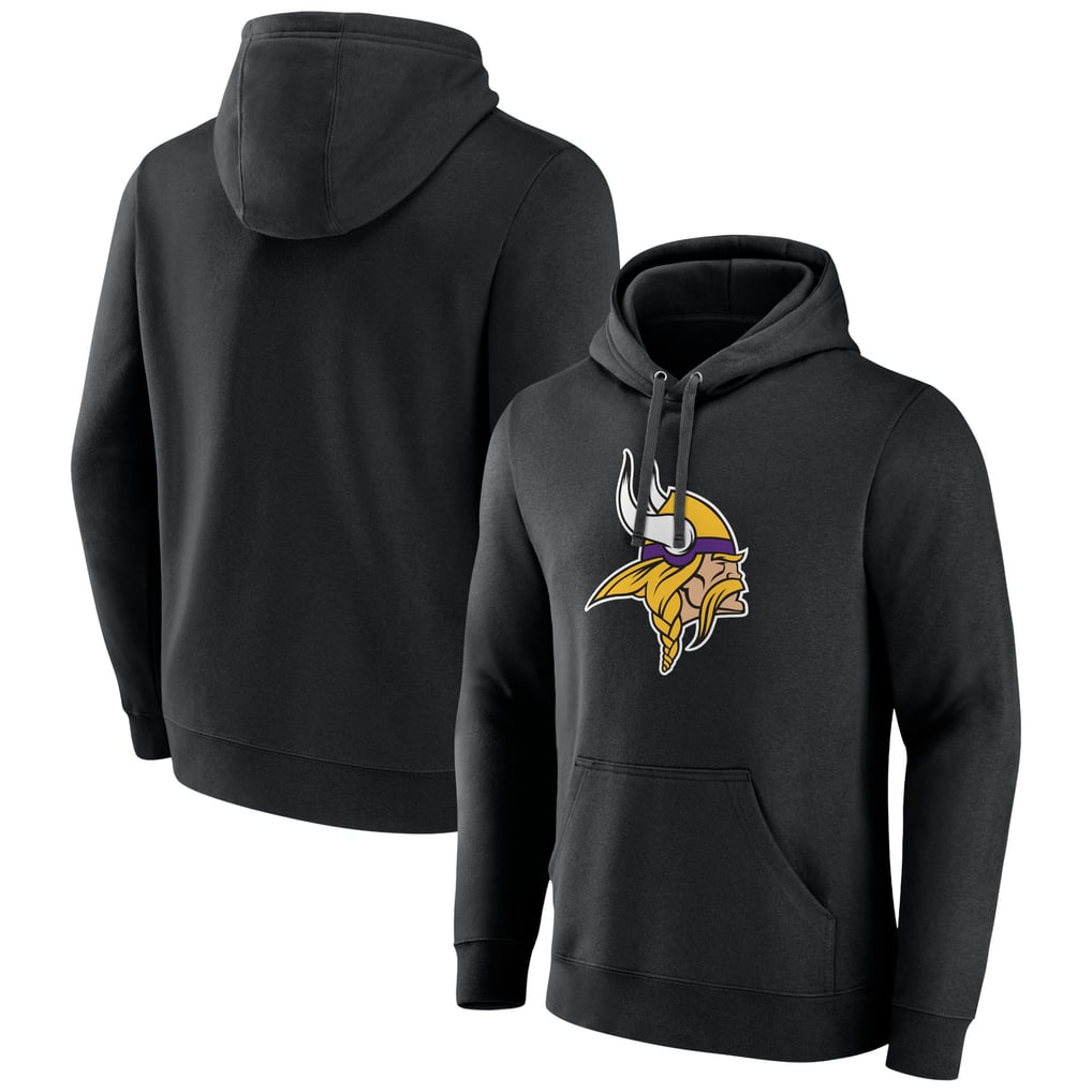 Minnesota Vikings Primary Team Logo Fitted Pullover Hoodie - Black