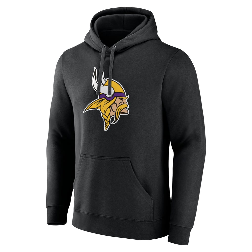 Minnesota Vikings Primary Team Logo Fitted Pullover Hoodie - Black