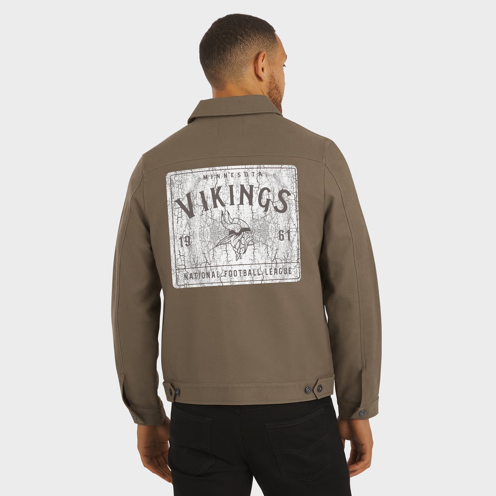 Minnesota Vikings Darius Rucker Collection by Fanatics Trucker Full-Button Jacket - Tan