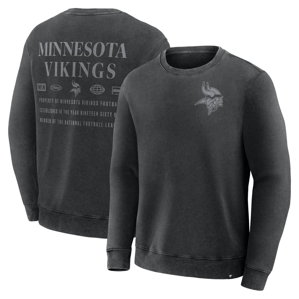 Minnesota Vikings Fanatics Deep Route Pullover Sweatshirt - Black
