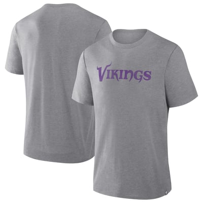 Minnesota Vikings Fanatics Pass Rush Tri-Blend T-Shirt - Heather Gray