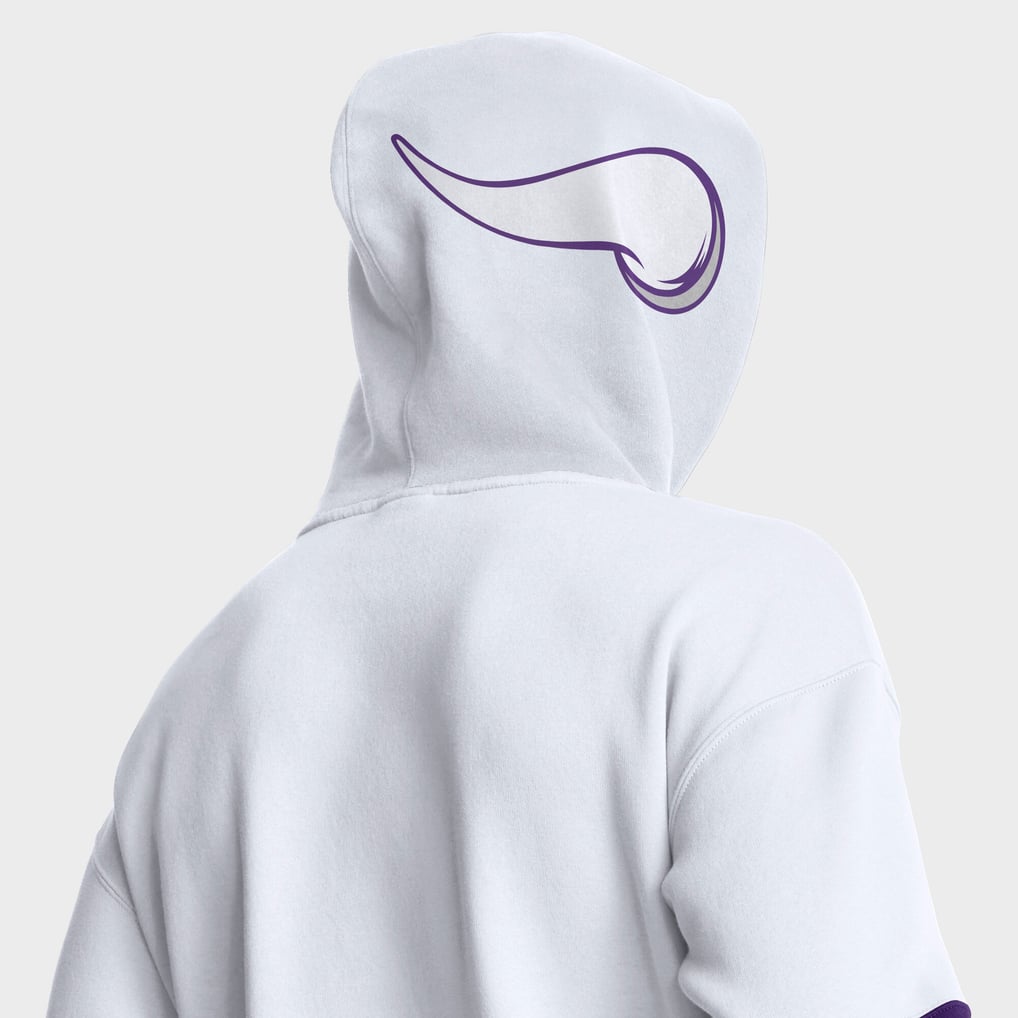 Minnesota Vikings Fanatics Helmet Alt Pullover Hoodie - White