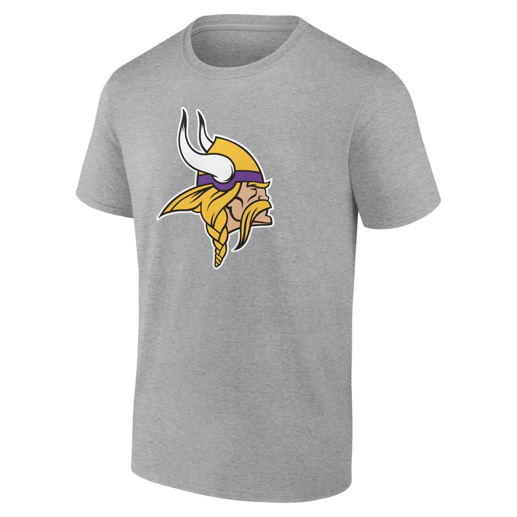 Minnesota Vikings Team Authentic Personalized Name & Number T-Shirt - Gray