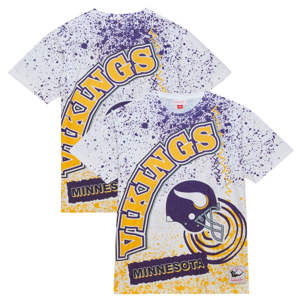 Minnesota Vikings Mitchell & Ness Team Burst Sublimated T-Shirt - White