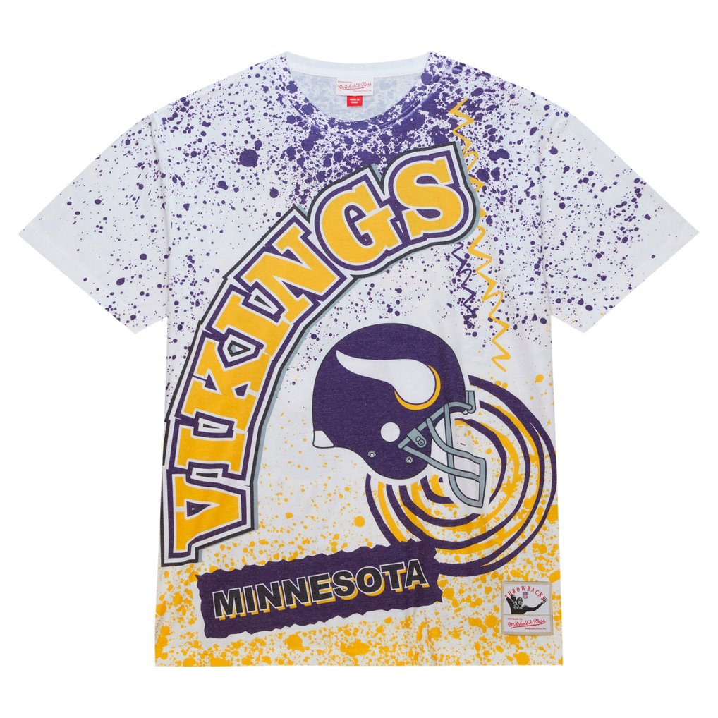 Minnesota Vikings Mitchell & Ness Team Burst Sublimated T-Shirt - White