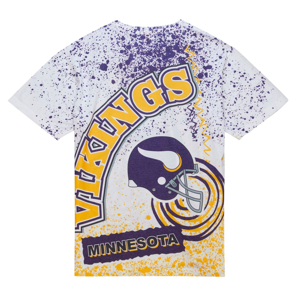 Minnesota Vikings Mitchell & Ness Team Burst Sublimated T-Shirt - White