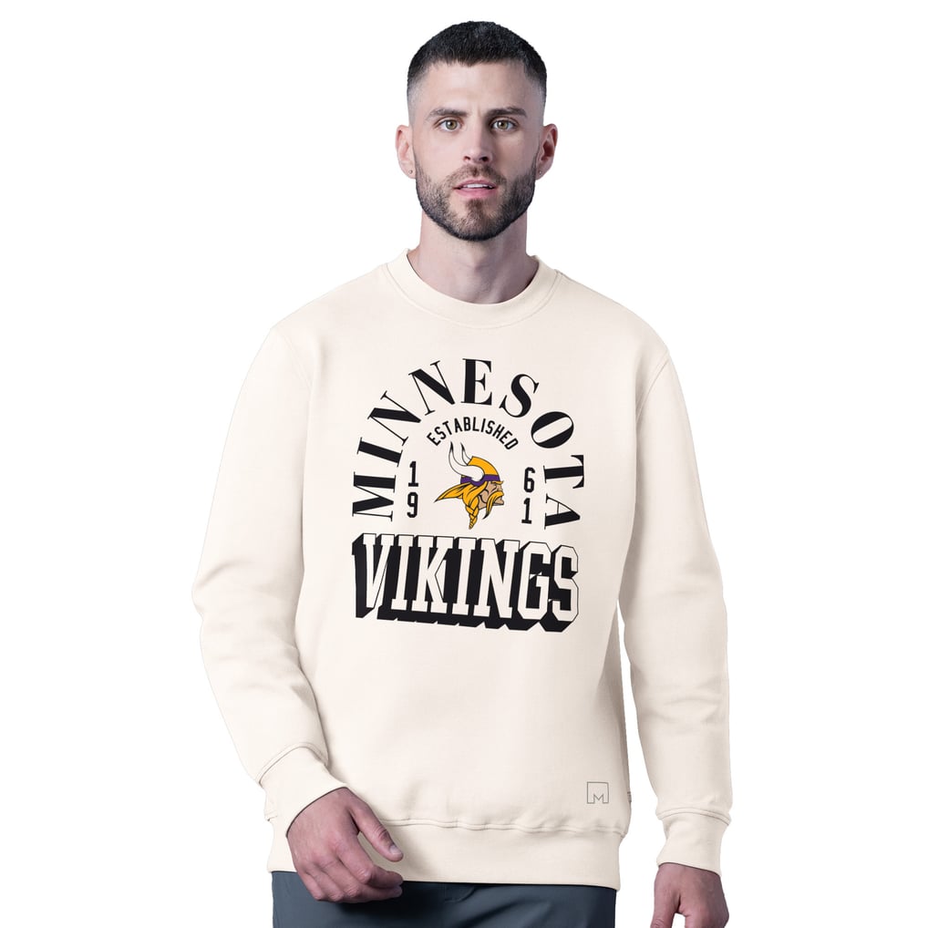 Minnesota Vikings MSX by Michael Strahan Whiteout Tri-Blend Sweatshirt - White