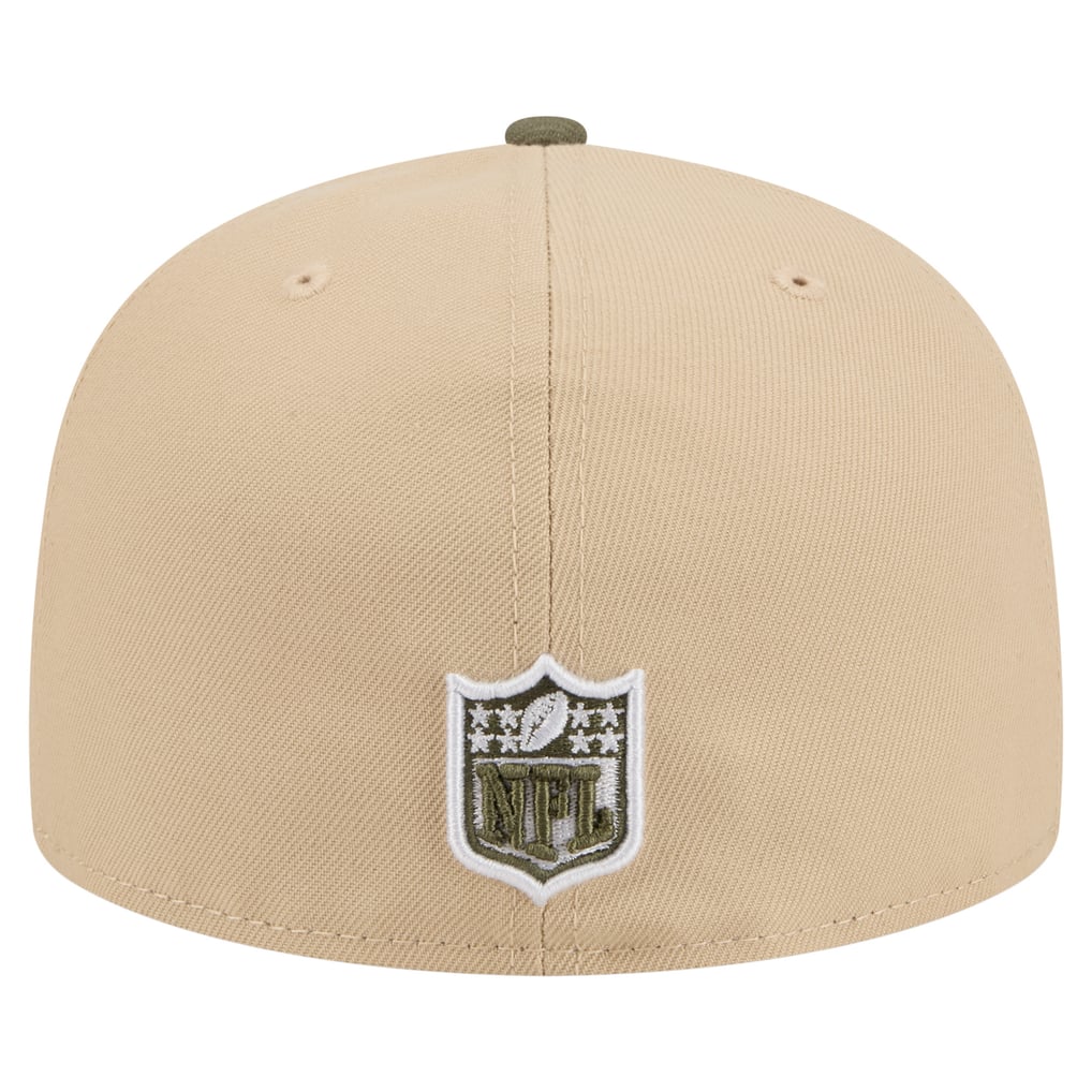  Minnesota Vikings New Era Color Pack A-Frame 59FIFTY Fitted Hat - Light Beige/Olive