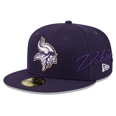 Minnesota Vikings New Era 2026 Rivalries Collection Fan Pack Side Script 59FIFTY Fitted Hat - Purple