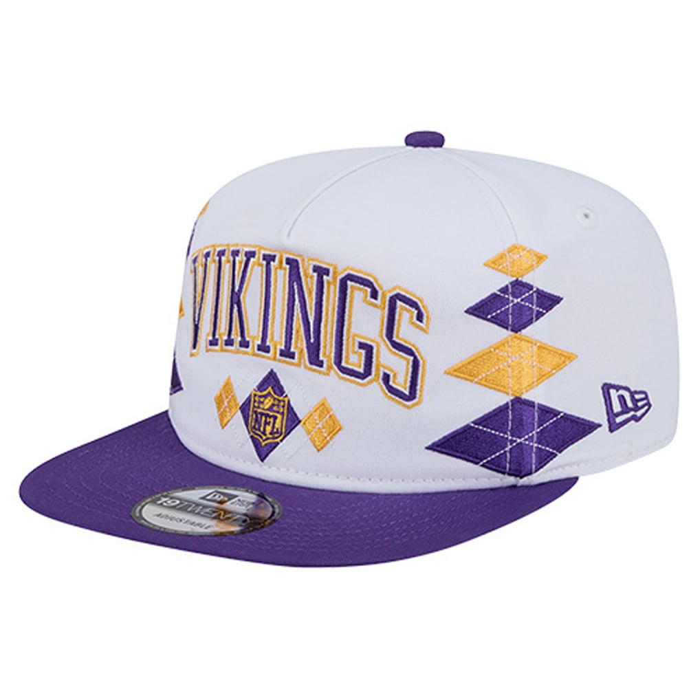  Minnesota Vikings New Era Argyle 19TWENTY Adjustable Hat - White