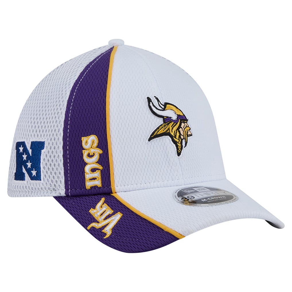 Minnesota Vikings New Era Dash 39THIRTY M-Crown Flex Hat - White/Purple