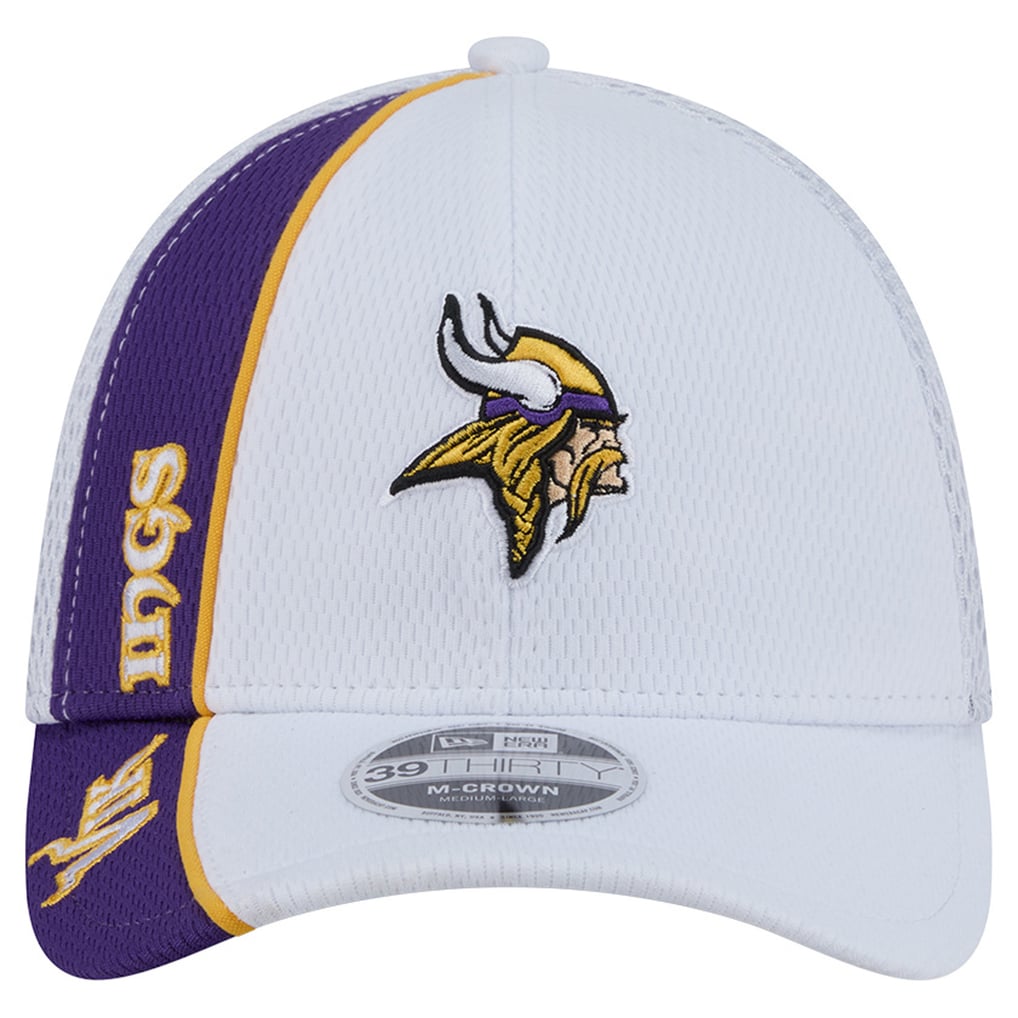Minnesota Vikings New Era Dash 39THIRTY M-Crown Flex Hat - White/Purple
