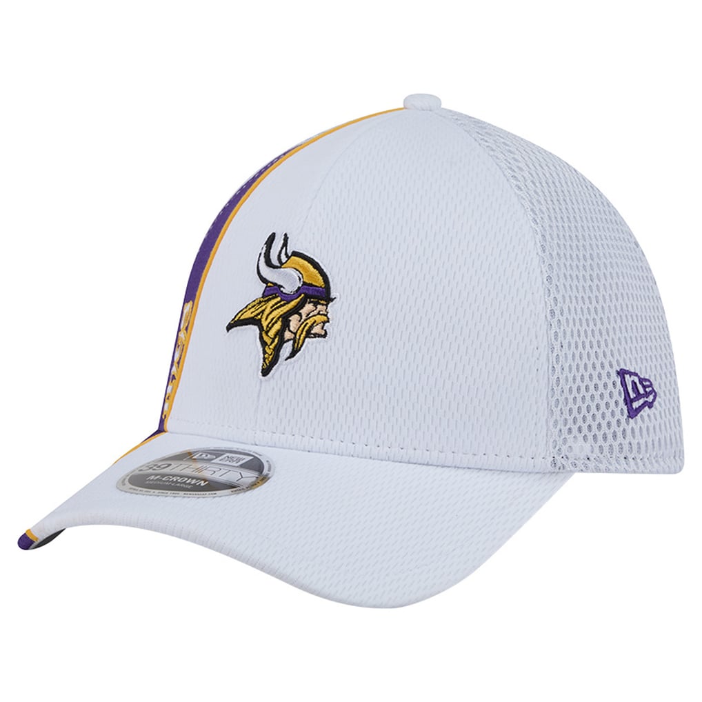 Minnesota Vikings New Era Dash 39THIRTY M-Crown Flex Hat - White/Purple