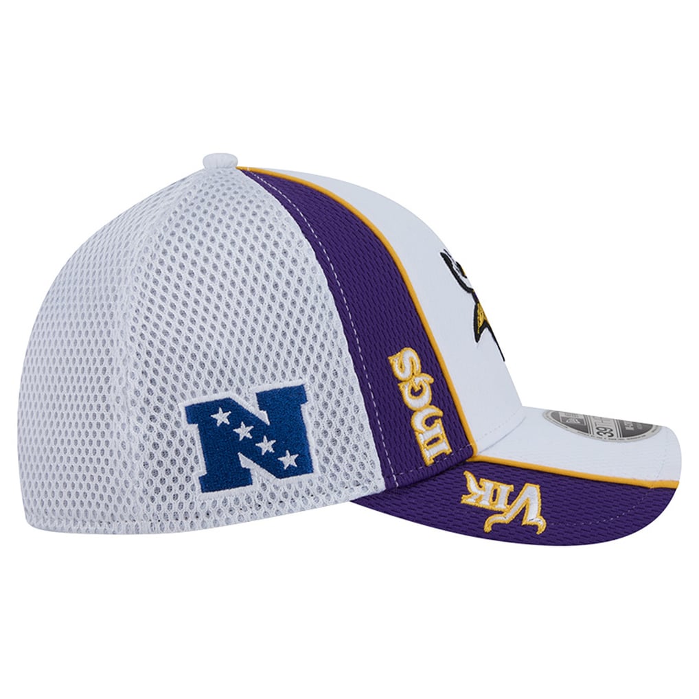 Minnesota Vikings New Era Dash 39THIRTY M-Crown Flex Hat - White/Purple