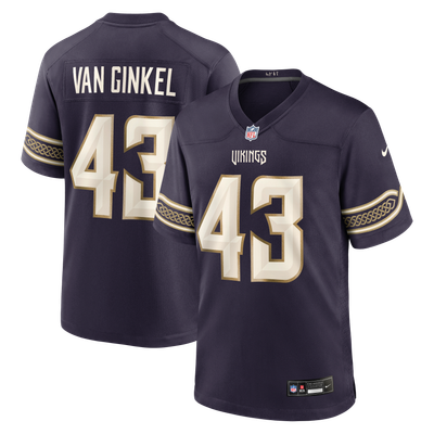 Andrew Van Ginkel Minnesota Vikings Nike 2026 Rivalries Collection Game Jersey - Purple