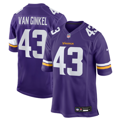 Andrew Van Ginkel Minnesota Vikings Nike Team Game Jersey -  Purple