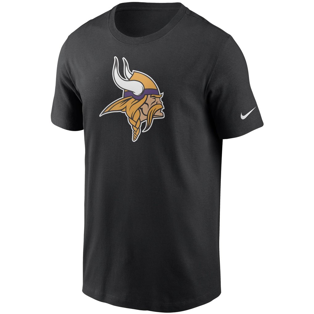 Minnesota Vikings Nike Primetime Logo Essential T-Shirt - Black