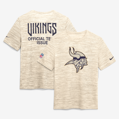  Minnesota Vikings Nike 2026 Rivalries Collection Sideline Velocity T-Shirt - Natural