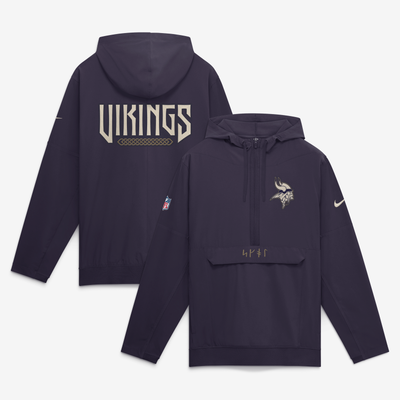  Minnesota Vikings Nike 2026 Rivalries Collection Sideline Anorak Half-Zip Jacket - Purple