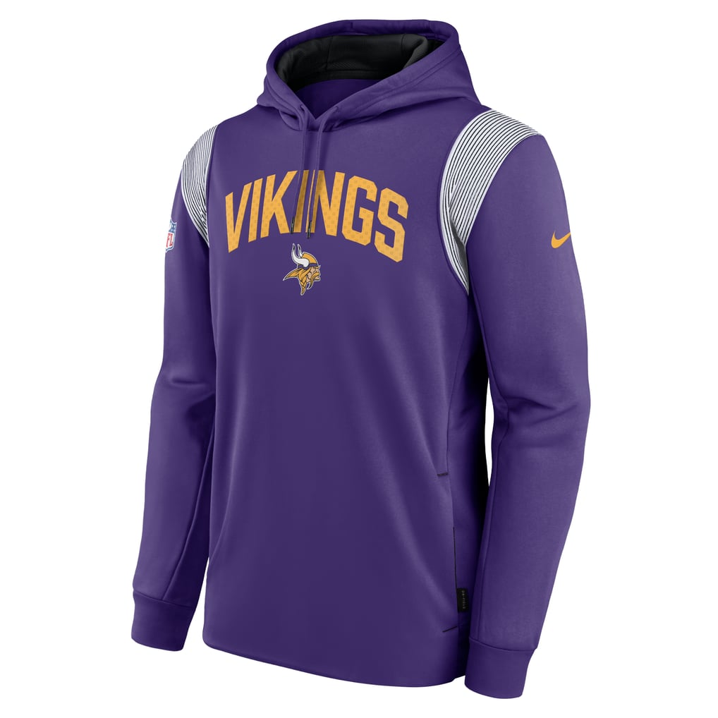 Minnesota Vikings Nike Sideline Athletic Stack Performance Pullover Hoodie - Purple