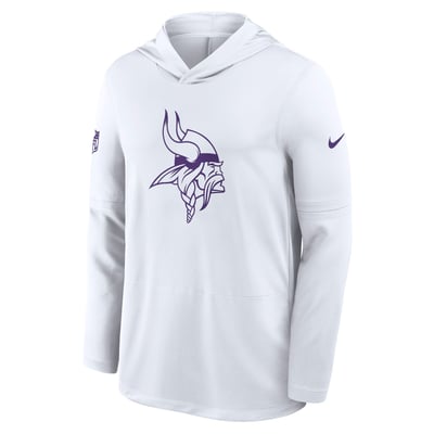 Minnesota Vikings Nike Sideline Option Read Dri-FIT Long Sleeve Hoodie T-Shirt  - White