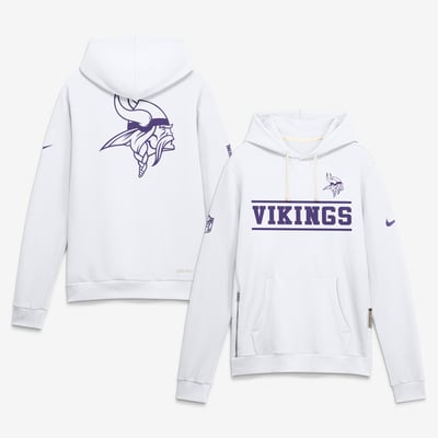 Minnesota Vikings Nike Standard Issue Replay Officials Alternate Dri-FIT Hoodie - White