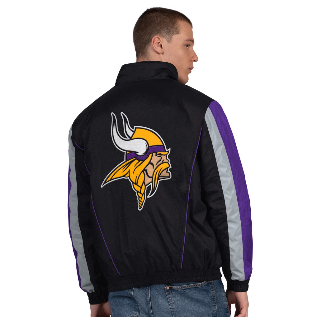  Minnesota Vikings Starter Thursday Night Gridiron Half-Zip Jacket - Black