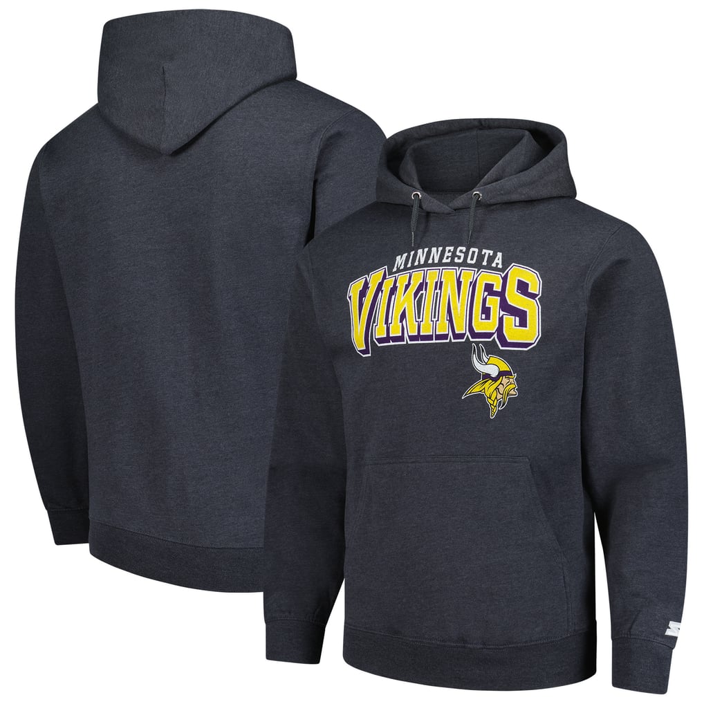 Minnesota Vikings Starter Vintage Pullover Hoodie - Charcoal