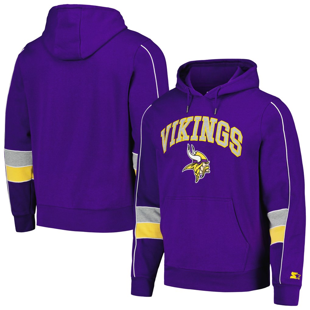 Minnesota Vikings Starter Captain Pullover Hoodie - Purple