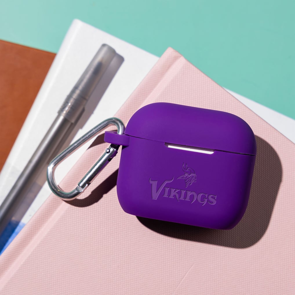 Minnesota Vikings Debossed Silicone AirPods Gen Three Case Cover