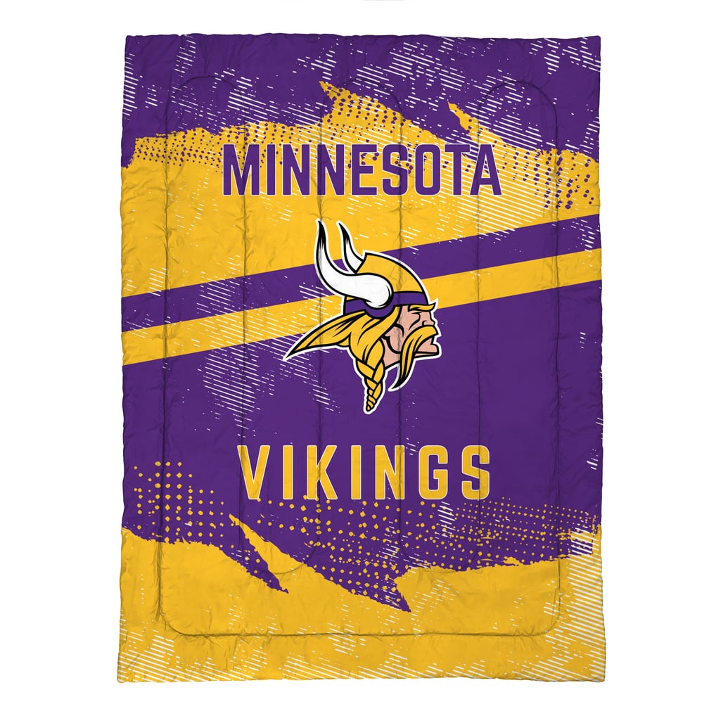 Minnesota Vikings Slanted Stripe 4-Piece Twin Bed Set