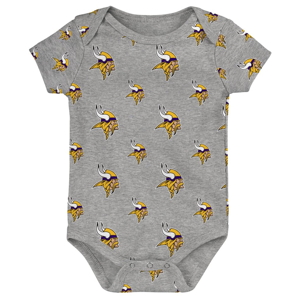 Minnesota Vikings Newborn & Infant Team Starter 3-Pack Bodysuit Set