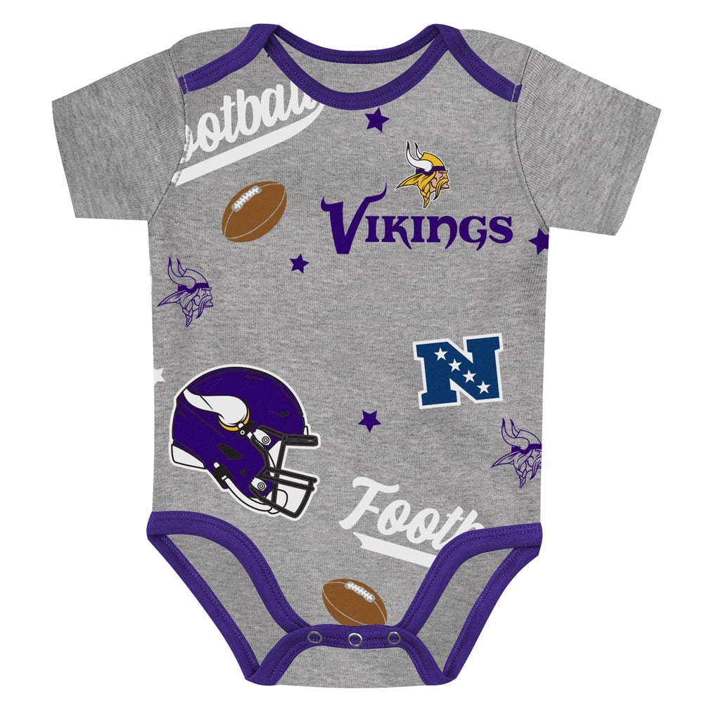  Minnesota Vikings Outerstuff Newborn First Round Pick Three-Piece Bodysuit Set