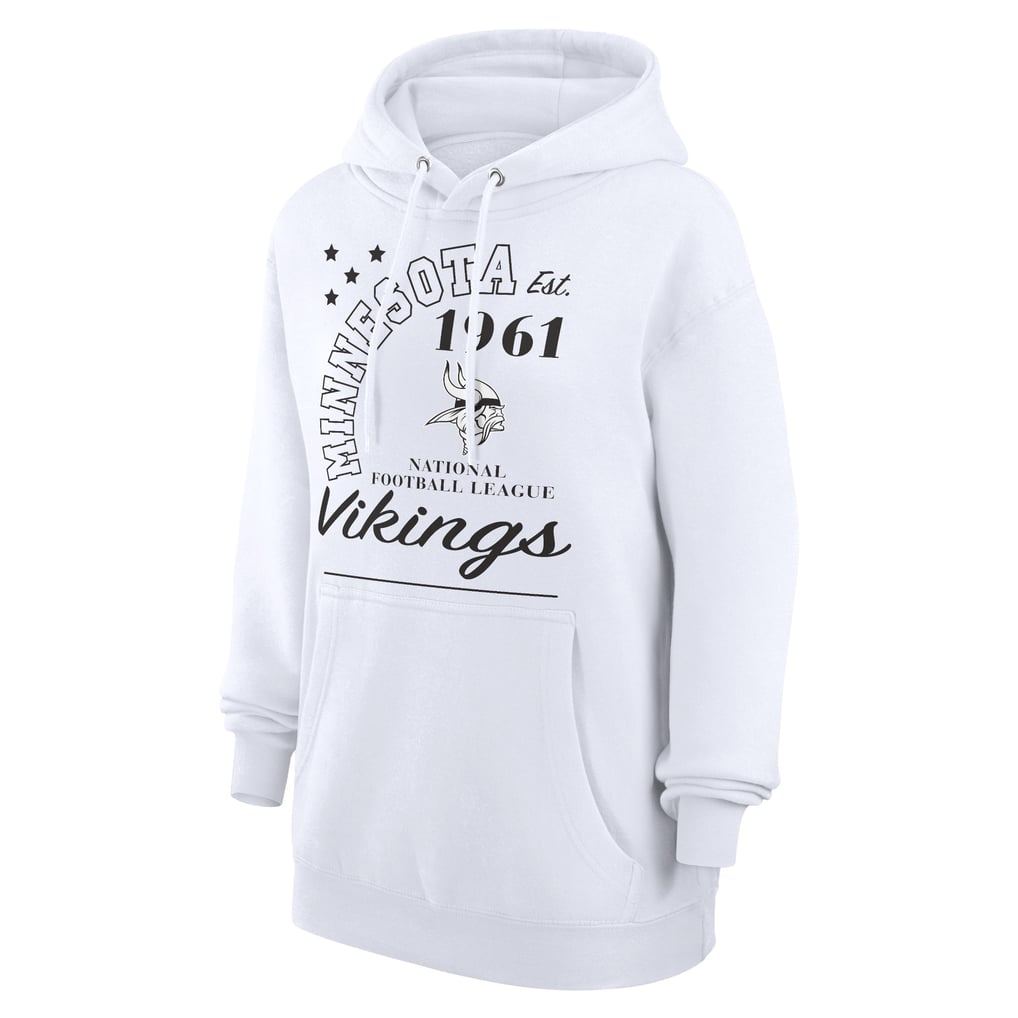  Minnesota Vikings Starter Unisex Arch Team Fleece Pullover Hoodie - White