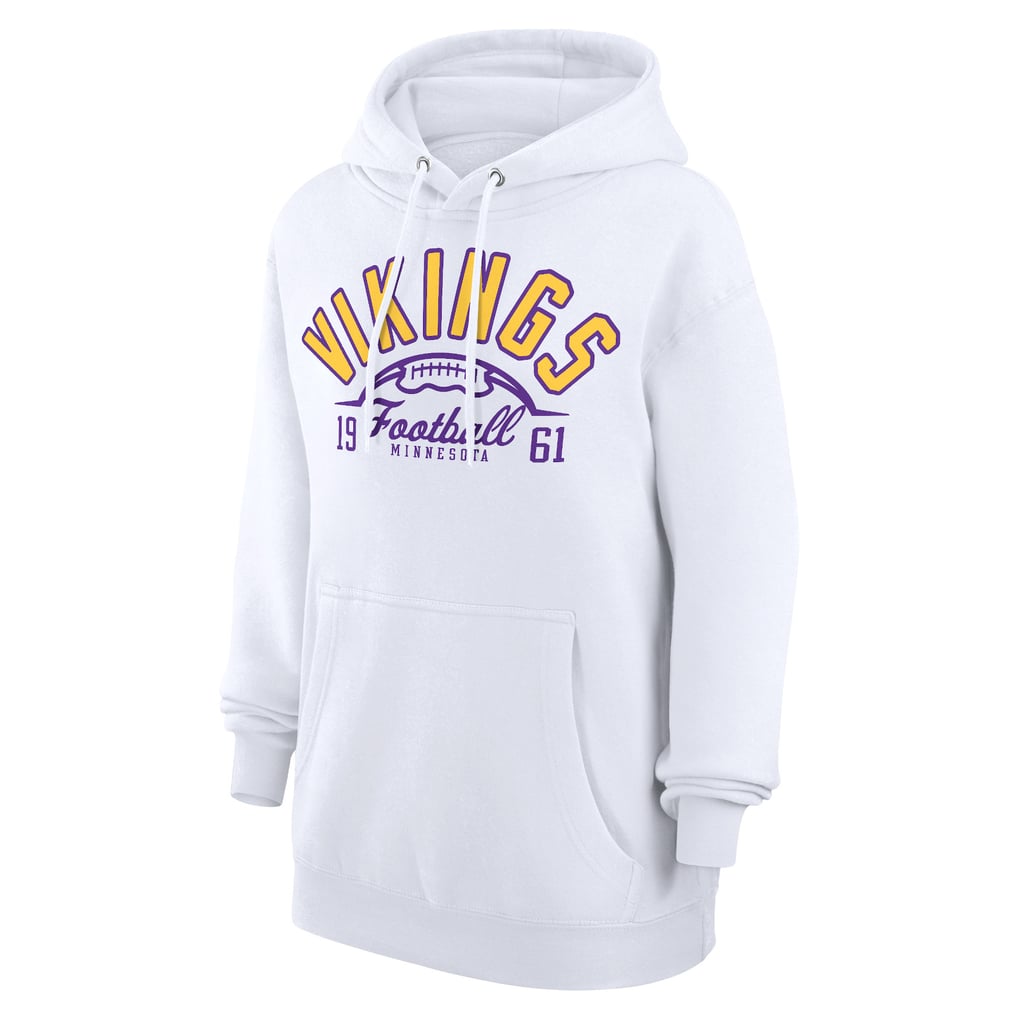 Minnesota Vikings Starter Unisex Half Ball Team Fleece Pullover Hoodie - White