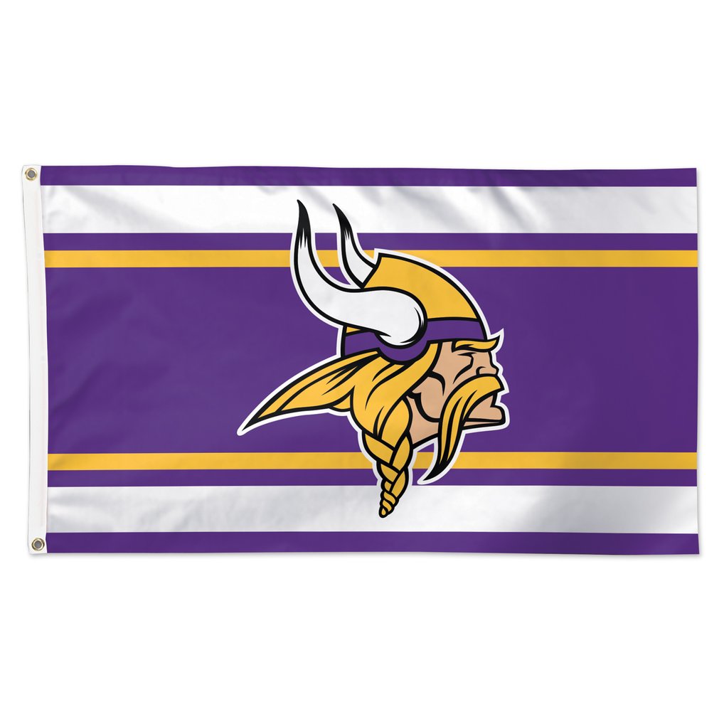 Minnesota Vikings WinCraft 3' x 5' Horizontal Stripe 1-Sided Deluxe Flag