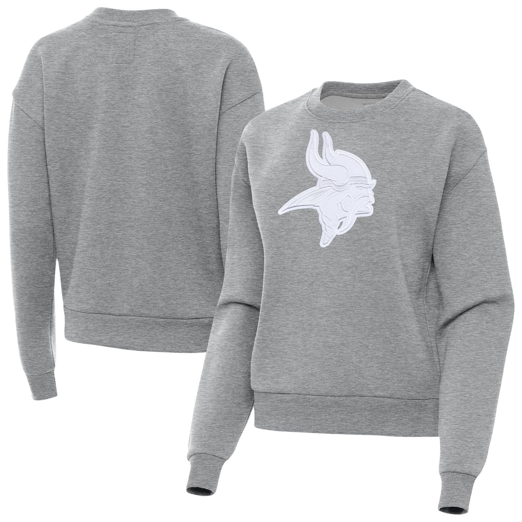 Minnesota Vikings Antigua Women's Victory Pullover Sweatshirt - Heather Gray
