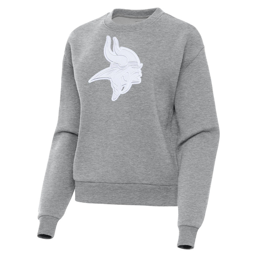 Minnesota Vikings Antigua Women's Victory Pullover Sweatshirt - Heather Gray