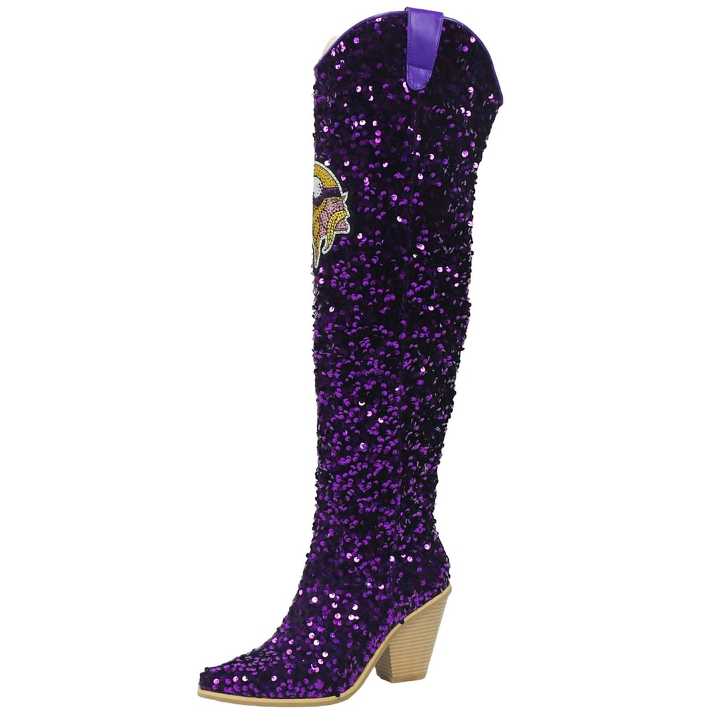 Minnesota Vikings Cuce Women's Over-the-Knee Sequin Boots