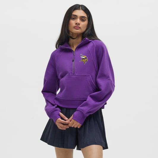  Minnesota Vikings lululemon Women's Scuba Oversized Half-Zip Hoodie - College Purple