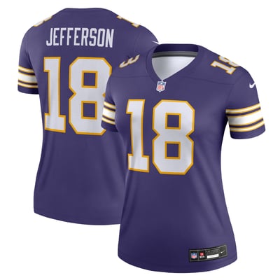 Justin Jefferson Minnesota Vikings Nike Women's Alternate Legend Player Performance Top -  Purple