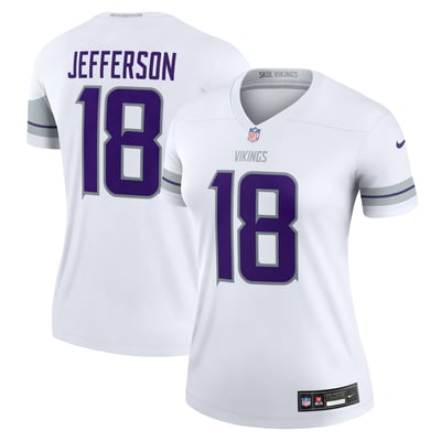 Justin Jefferson Minnesota Vikings Nike Women's Alternate Legend Player Performance Top -  White