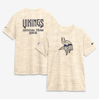  Minnesota Vikings Nike Women's 2026 Rivalries Collection Sideline Velocity Dri-FIT T-Shirt - Natural